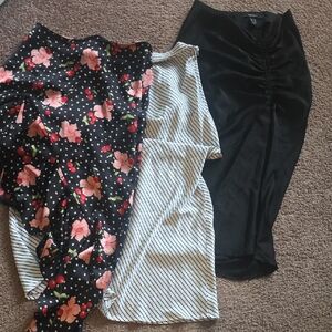 Forever 21 Floral, Striped, and Black Skirts